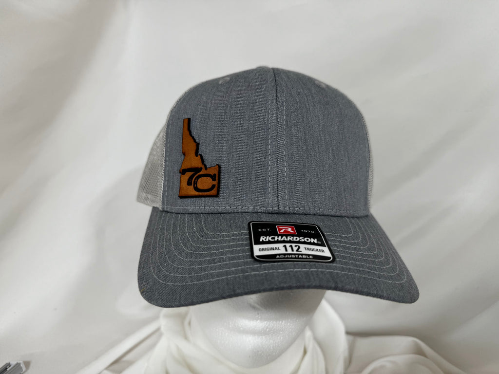 7C Custer County Idaho Leather Patch Hat