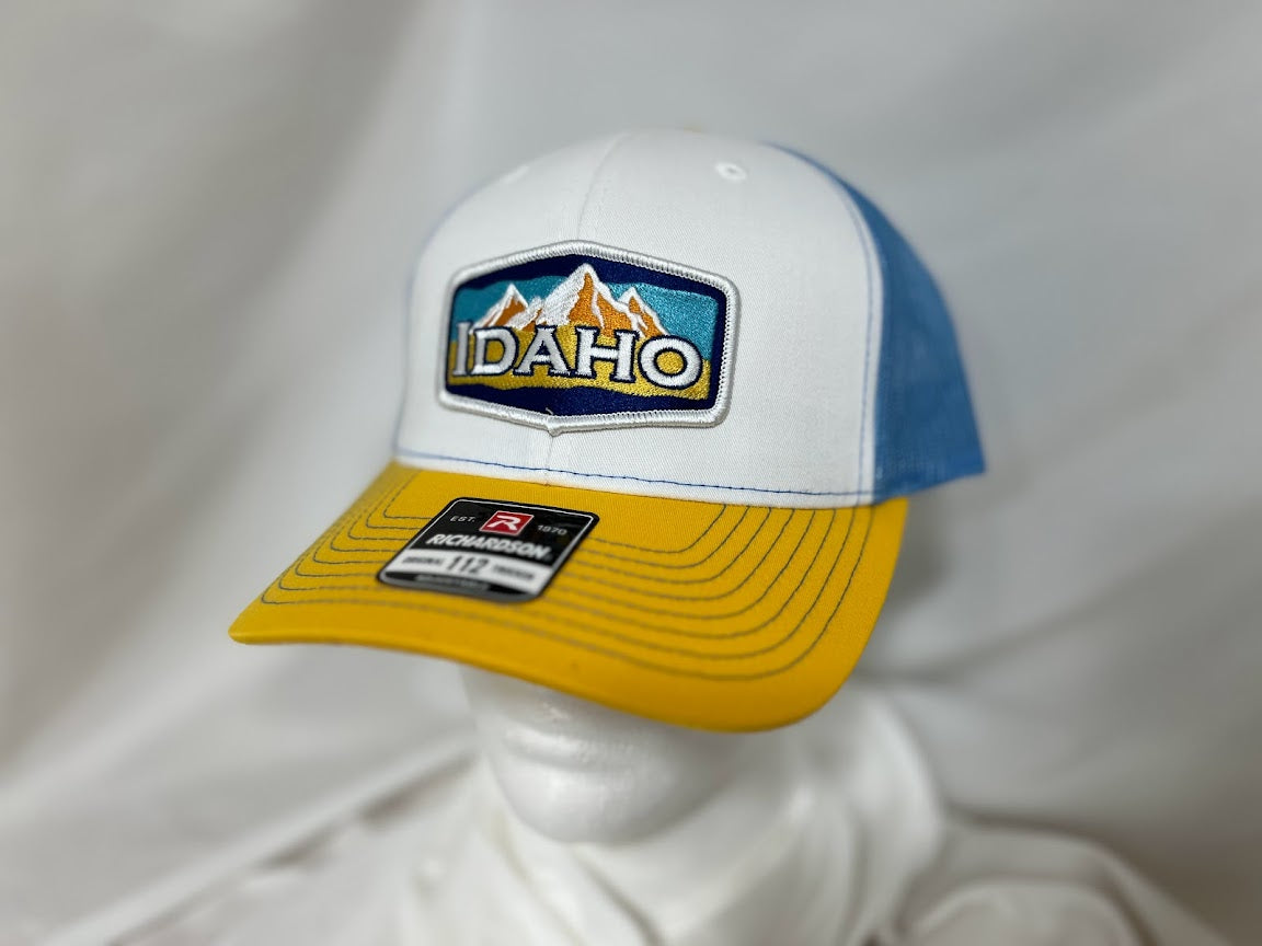 Embroidered Idaho Mountain Patch Snapback Hat