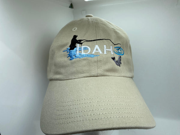 Idaho Fly Fishing Dad Hat Tan/Khaki