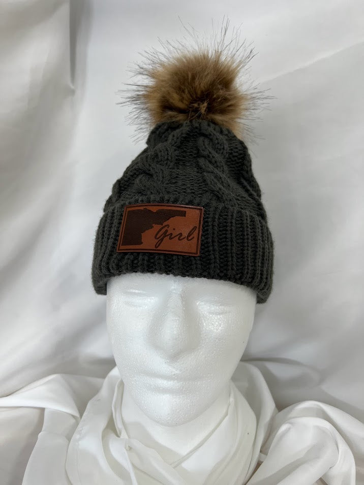 Idaho Girl Fox-Pom Beanie
