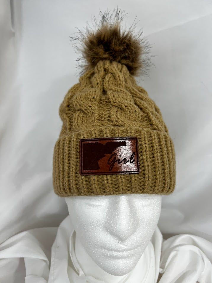 Idaho Girl Fox-Pom Beanie