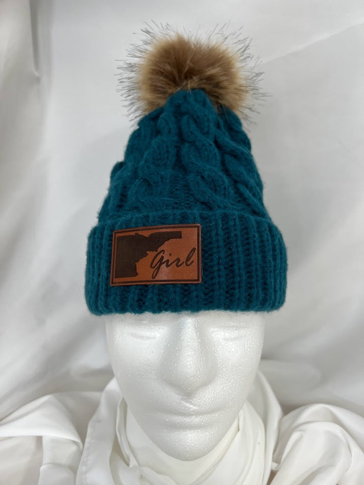 Idaho Girl Fox-Pom Beanie