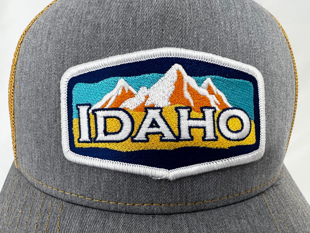 Embroidered Idaho Mountain Patch Snapback Hat