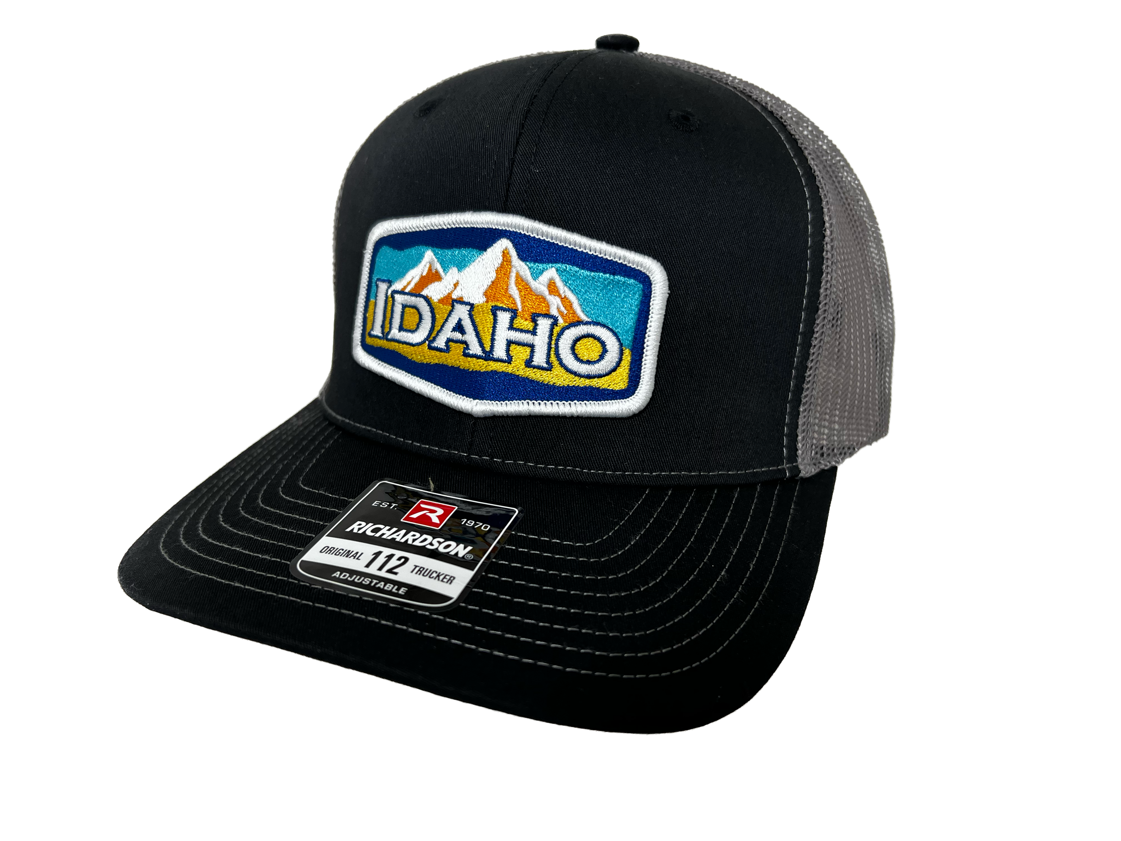 Embroidered Idaho Mountain Patch Snapback Hat