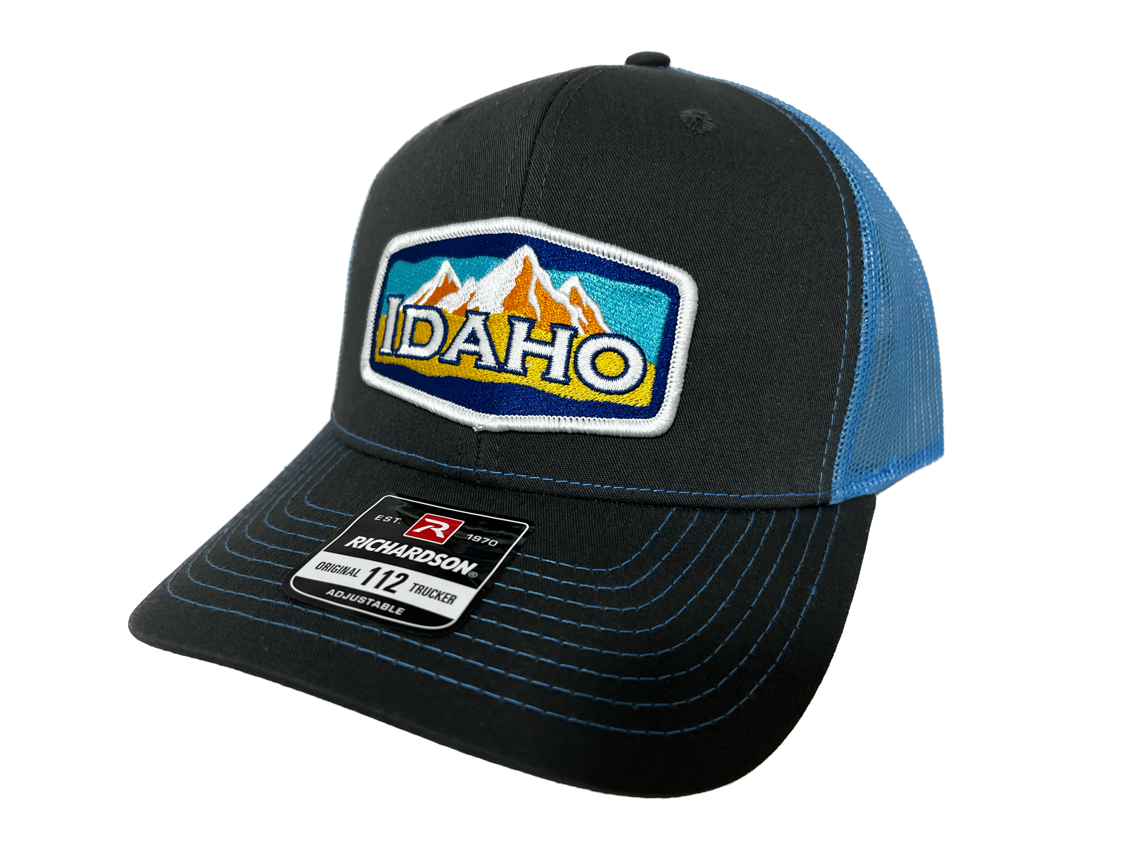 Embroidered Idaho Mountain Patch Snapback Hat