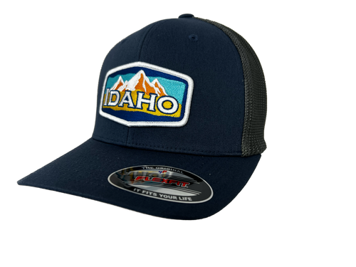 Embroidered Idaho Mountain Patch Flex-Fit Hat