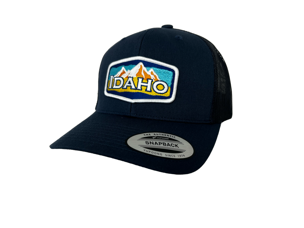Embroidered Idaho Mountain Patch Snapback Hat