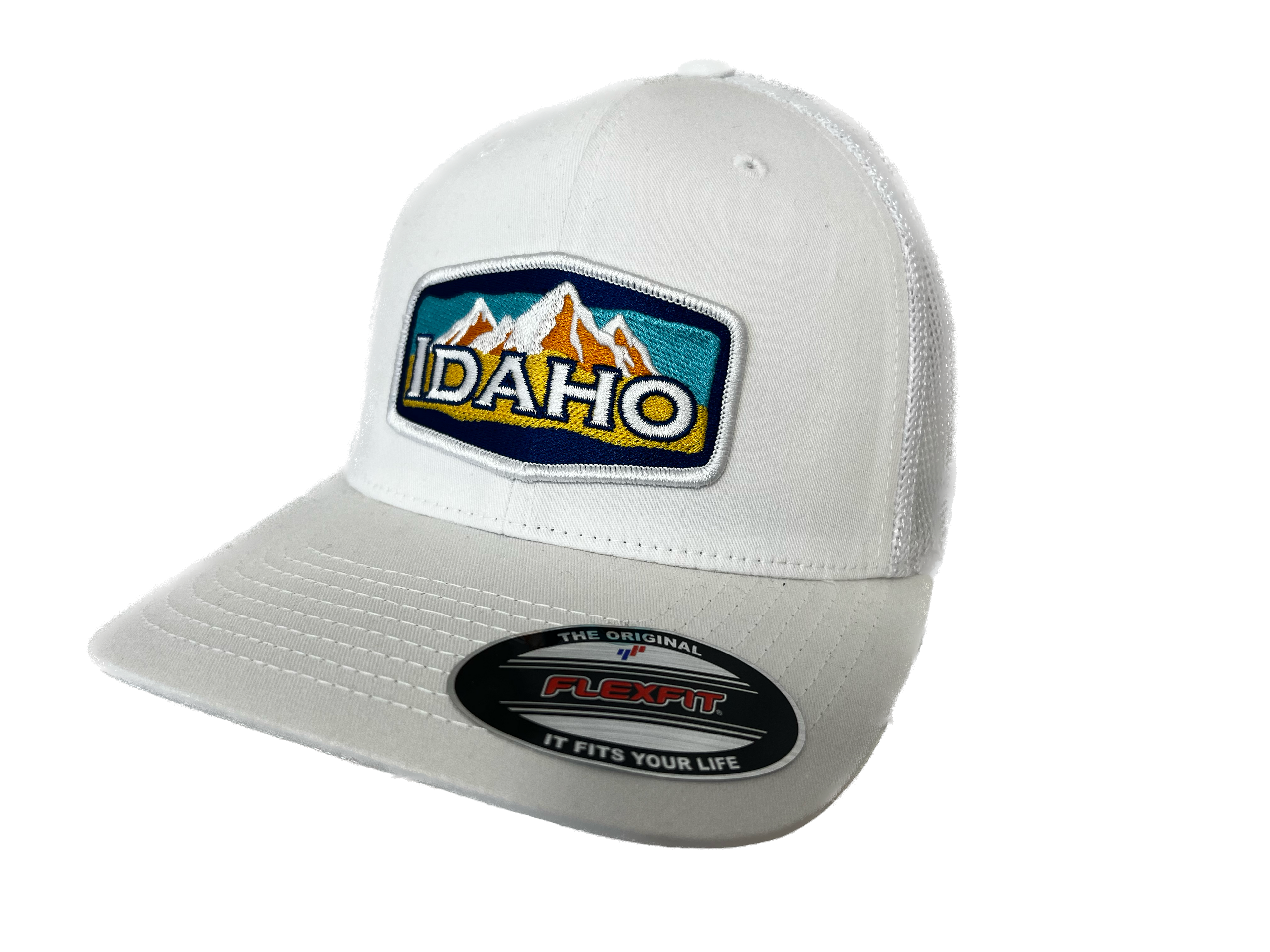 Embroidered Idaho Mountain Patch Flex-Fit Hat