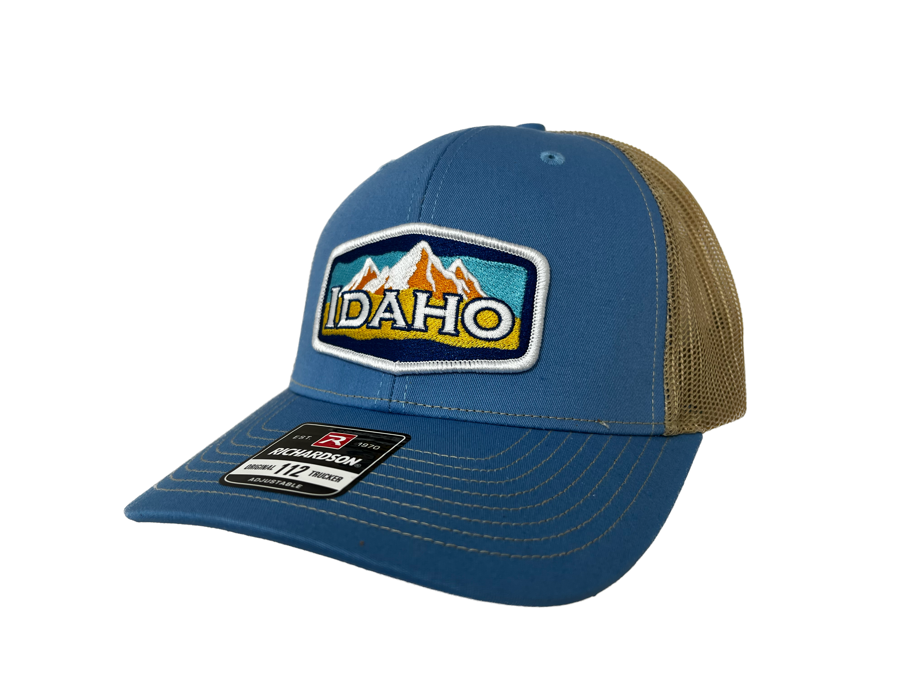 Embroidered Idaho Mountain Patch Snapback Hat