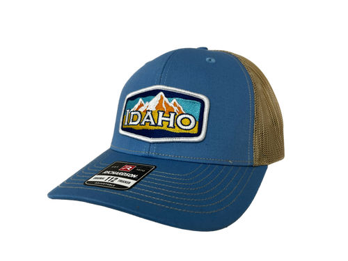 Embroidered Idaho Mountain Patch Snapback Hat