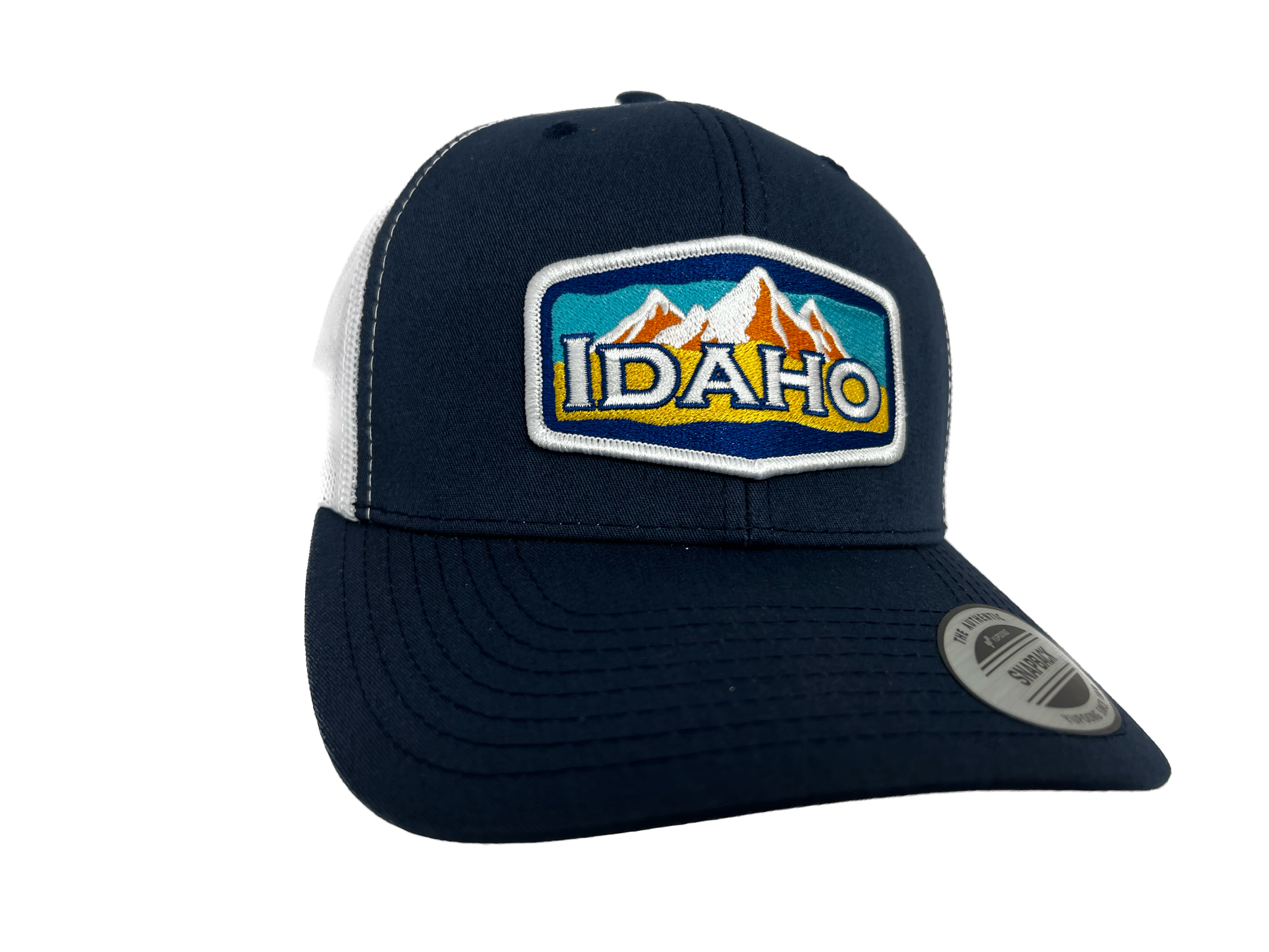 Embroidered Idaho Mountain Patch Snapback Hat