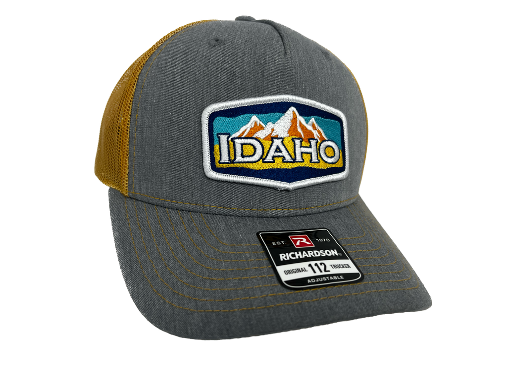 Embroidered Idaho Mountain Patch Snapback Hat