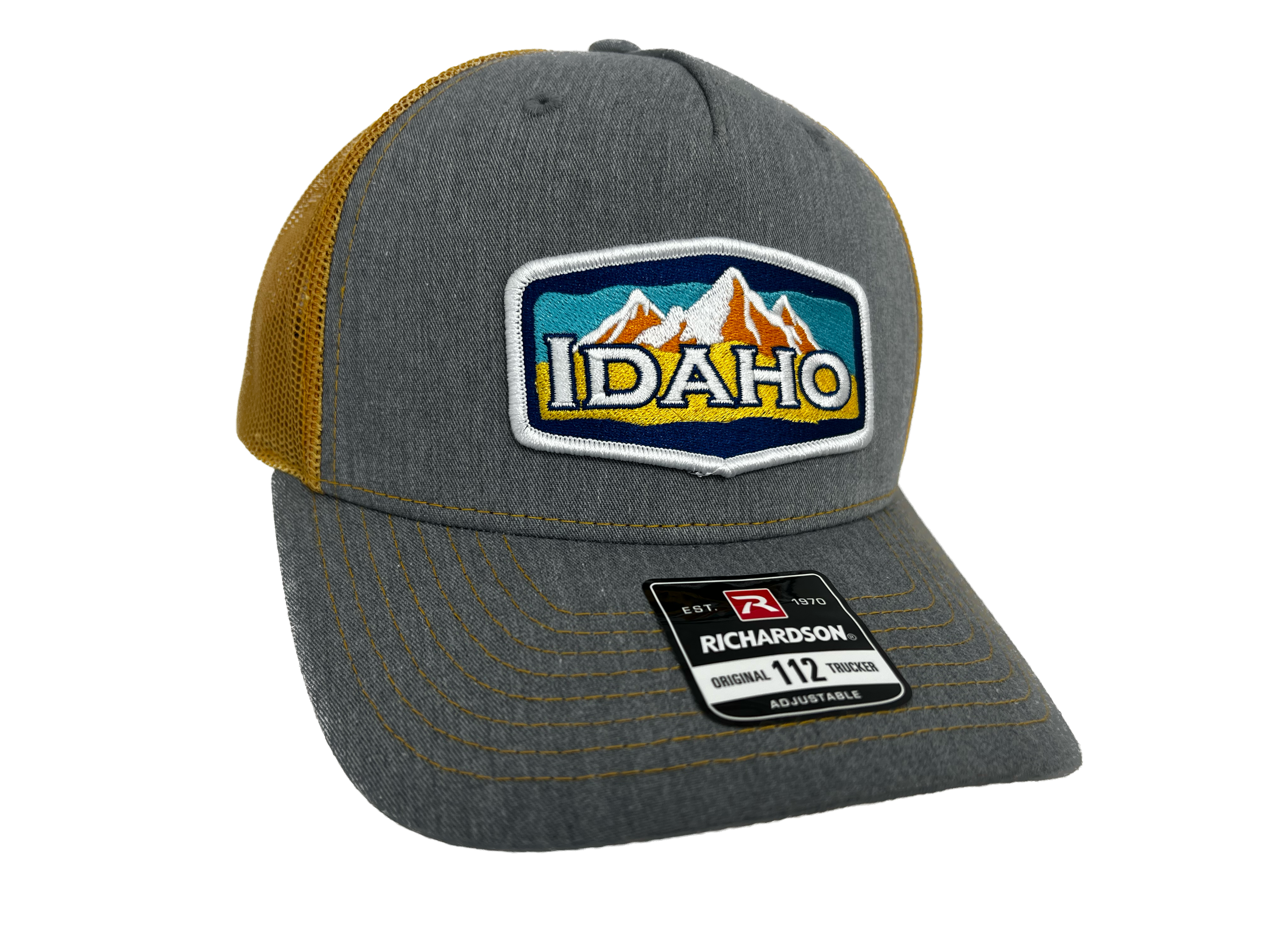 Embroidered Idaho Mountain Patch Snapback Hat