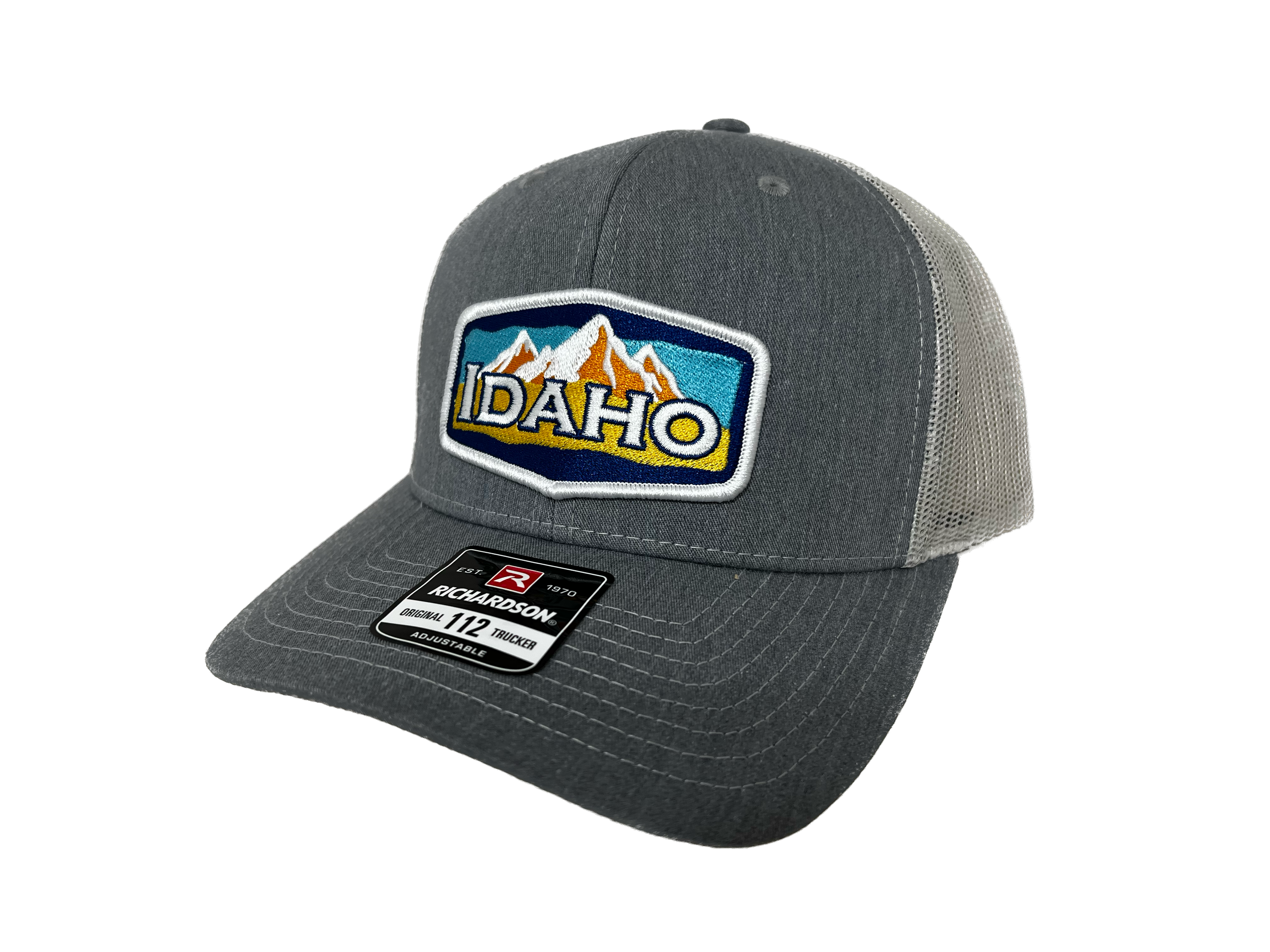 Embroidered Idaho Mountain Patch Snapback Hat